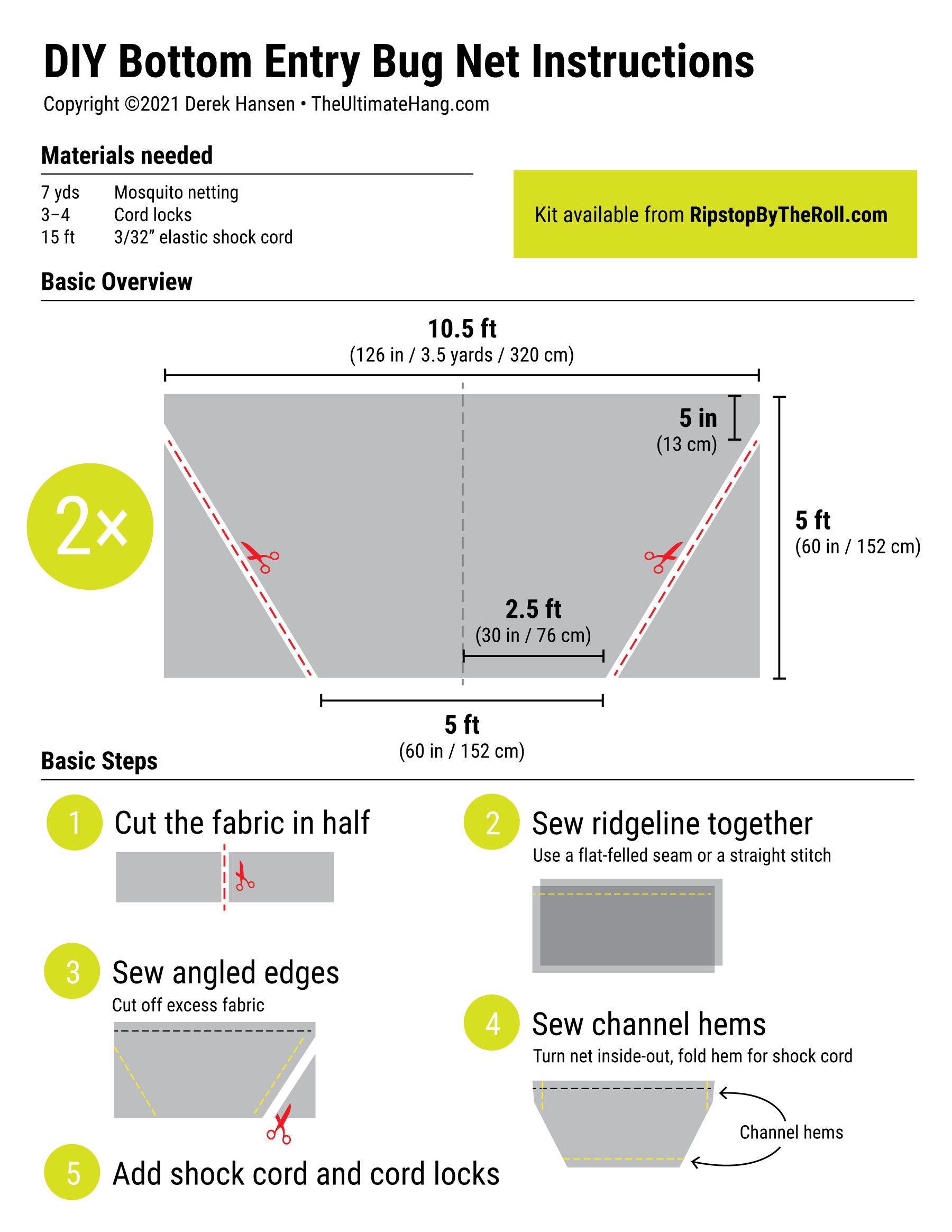 DIY Bottom Entry Bug Net Instructions